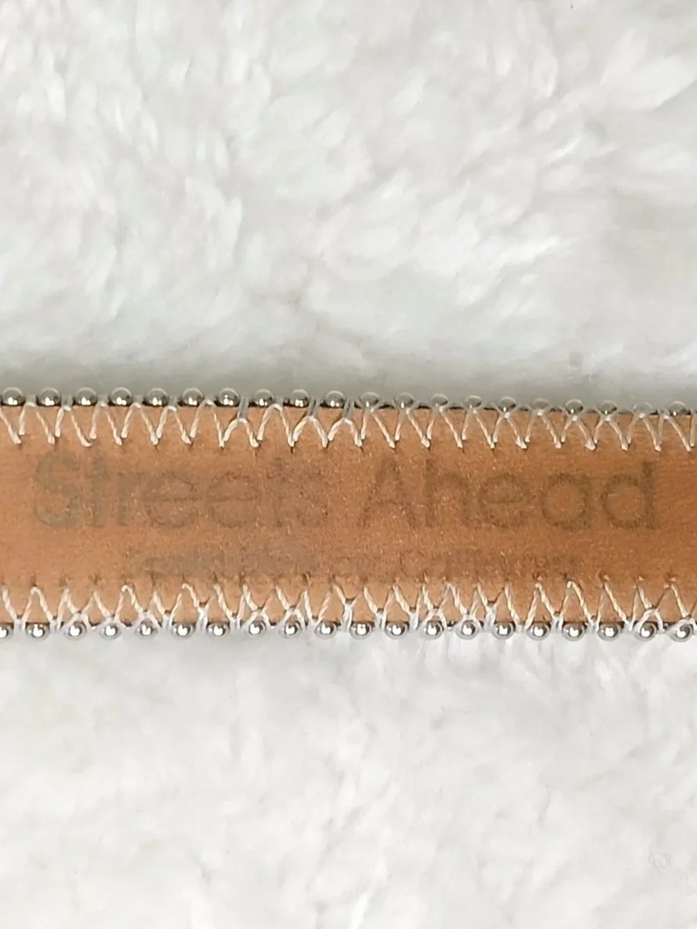 Streets Ahead Western Metallic Silver Tone Belt Size Large - Picture 5 of 8